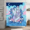 Gothic Floral Bathtub Curtain Vintage Dark Art Bathroom Decor Spooky Halloween Shower Curtain Ethereal Fantasy Wall Hanging