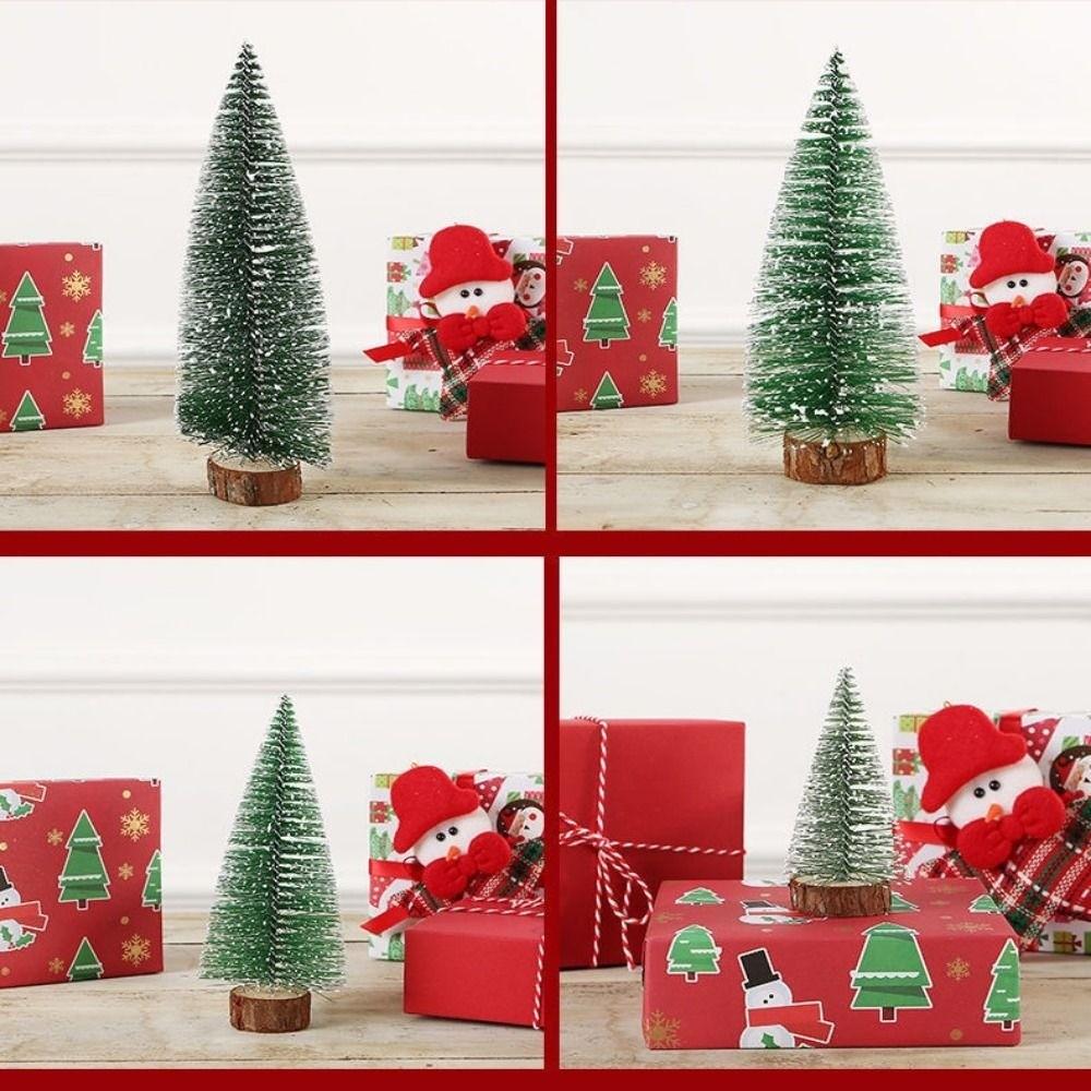 1pc/1set Plastic Scenery Trees Green Winter Snow Scene Tree  DIY Crafts