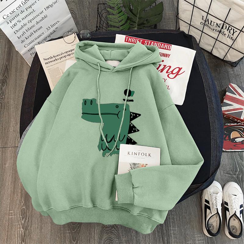 Fleece thickened sweater female autumn and winter student loose cc long sleeve hoodie top jacket