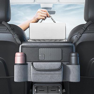 Seat Organizer For Backseat Passenger Seat Bag Large-Capacity Passenger Seat Bag Adjustable Car Front Seat Organizer Secure With