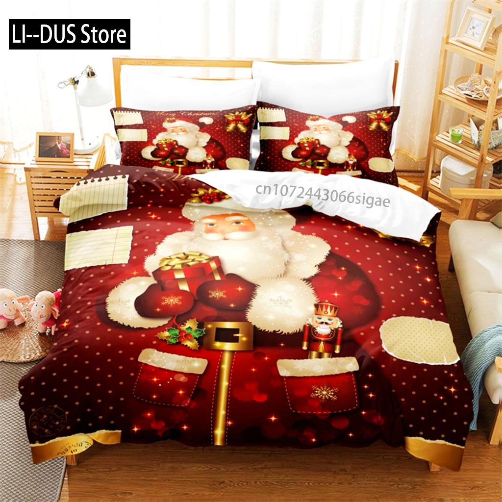 

Santa Claus Bedding Set Duvet Cover Set 3d Bedding Digital Printing Queen Size Bedding Set Fashion Design EU single(135x200cm)