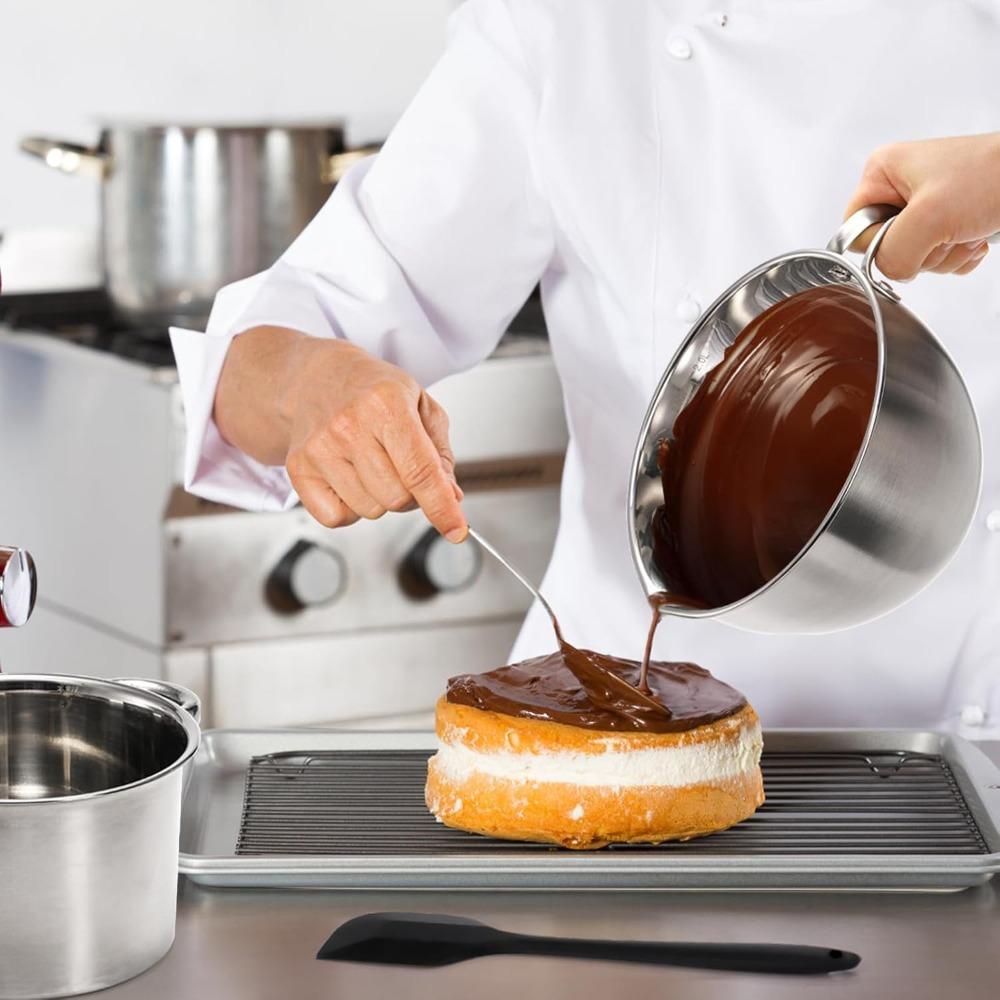 V Shape Flow-through Port Chocolate Melting Pot Set Butter Melting Boiler  Water Bath