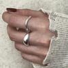 925 Sterling Silver Irregular Stackable Rings For Women Vintage Luxury Quality Jewelry Accessories Wholesale Jewellery Allergy