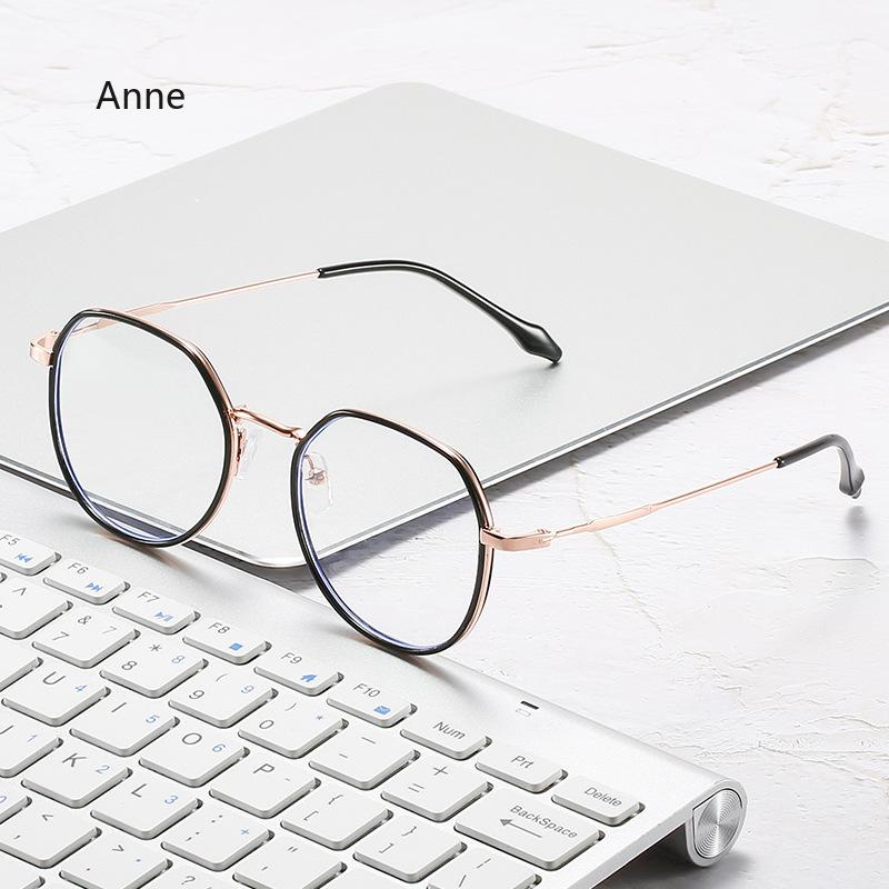 Metal Eyewear Frames Myopia Glasses Men Women Vintage Retro Optical Glasses Anti Blue Light Transparent Spectacle Frames