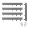 Steel Landscape Edging 5 Packs 39 X 4in Rust-Resistant for Yard Dark Gray