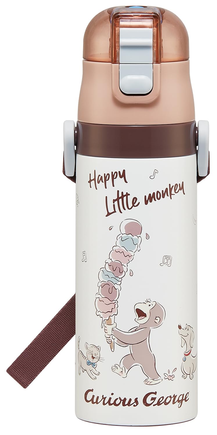 

Skater Water Curious George Size for Boys and Stainless Sports Water Children s Bottle, 470ml, Design, 25, Girls, Insulated, Steel, Lightweight,