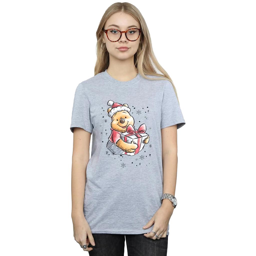 Winnie the Pooh Womens/Ladies Present Boyfriend T-Shirt