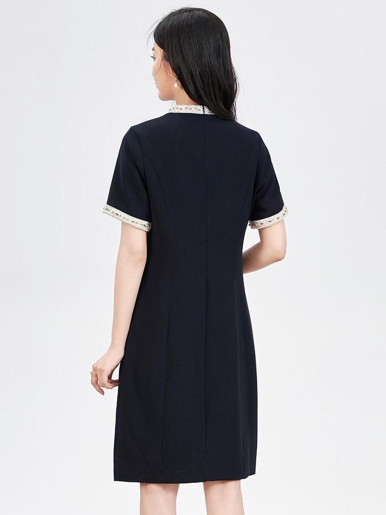 Beaded Luxury Waist-Hugging Dress – Noble Socialite Style for Women