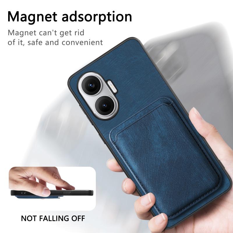 Magnetic Leather Case for POCO F7 5G Cover for Xiaomi POCO F 7 POCOF7 Redmi Turbo 4 Pro Magsafe Wallet Card Slot Pocket Cover