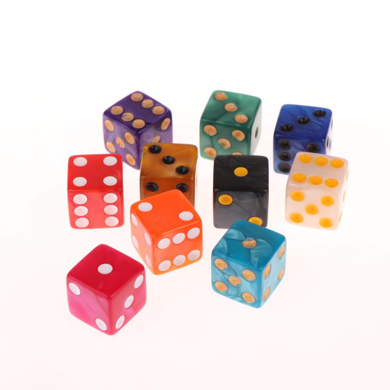 Aventurine Impression Dice 6-Sided Game Dice 16mm Acrylic D6 Dice Set For DND RPG Table Board Ame Or Teaching Math