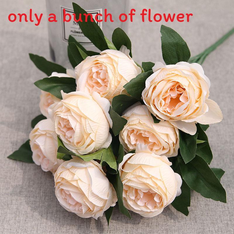 Silk Peony Artificial Flowers Wedding Decor With Realistic Design For Photography Props