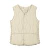 Women's Solid Color Fashionable Pocket Stand Up Collar Button Vest Jacket