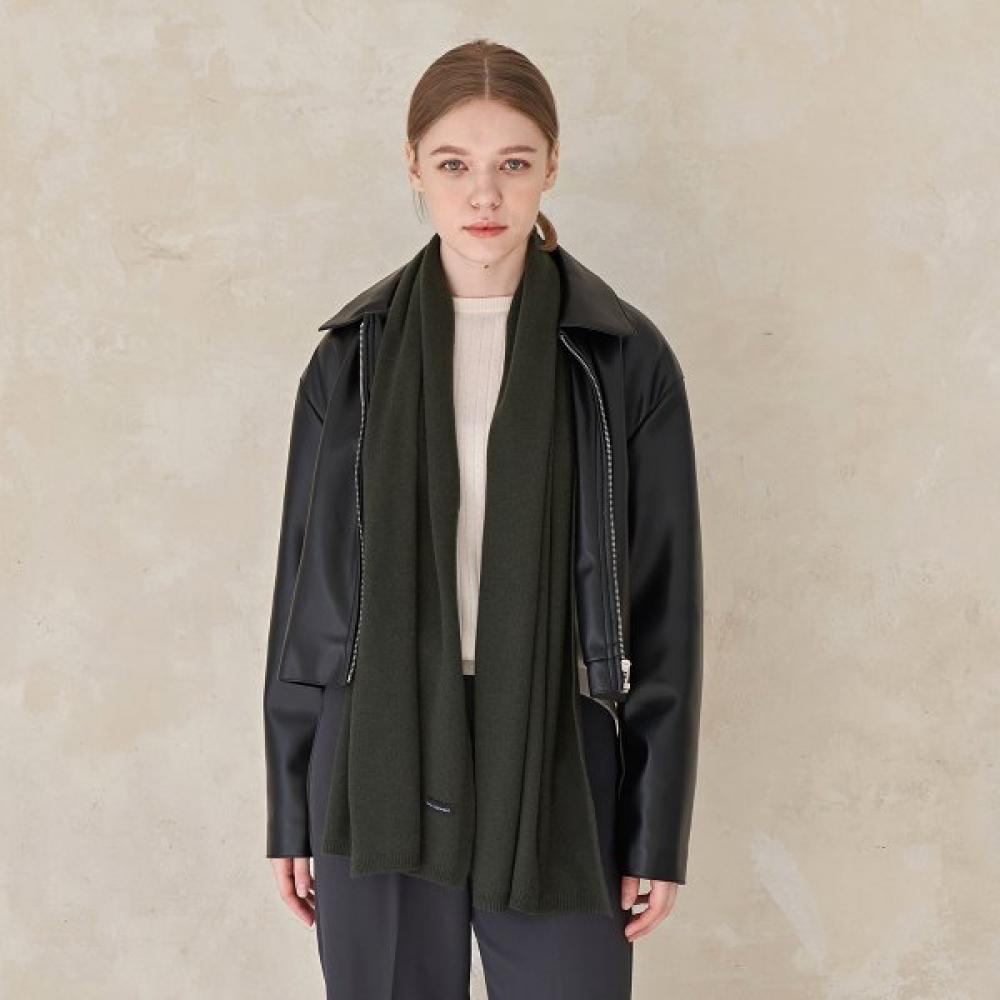 Dal Cashmere Premium Cashmere 100 Knit Muffler Khaki Single option