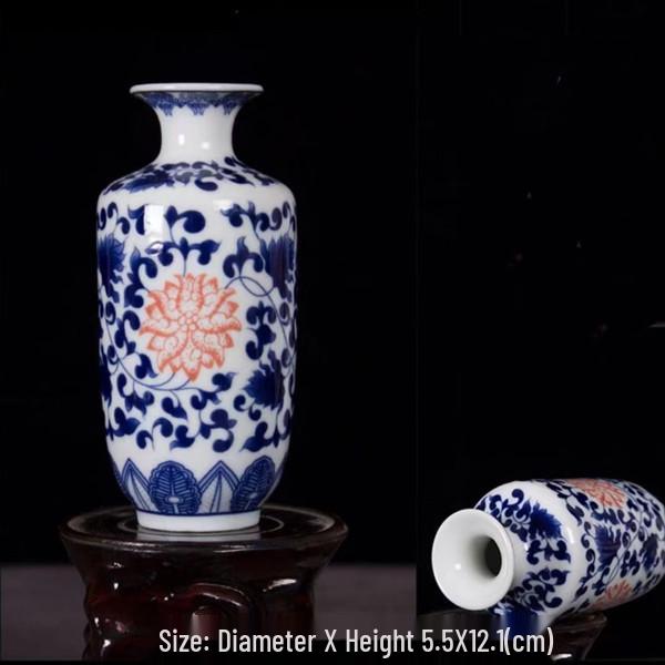 Antique Blue and White Chinese Porcelain Vase - European & American Handicraft for Flower Arrangements