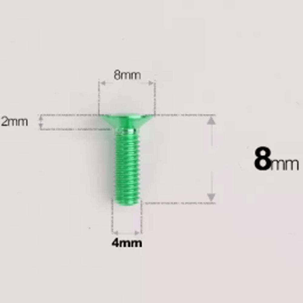 Multiple Color M4 p0.7mm x 8 10 12 14 16 18 20 -45mm GR5 Titanium Alloy Countersunk Screw Bolt  T20 Torx Flat Head For Motocycle