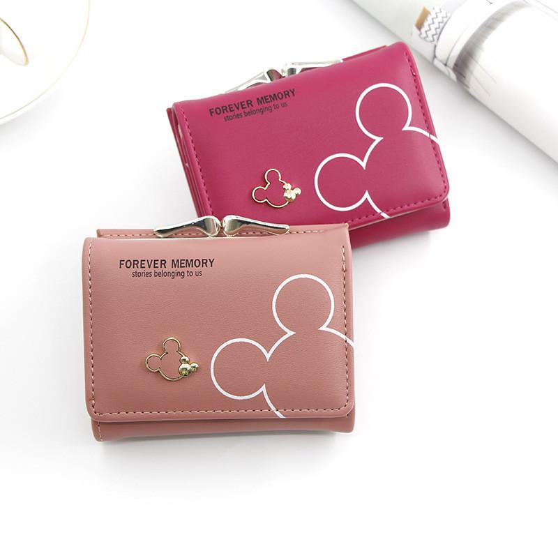 Mickey Mouse Girls Wallet With Pu Leather Material And Cartoon Print For Daily Use