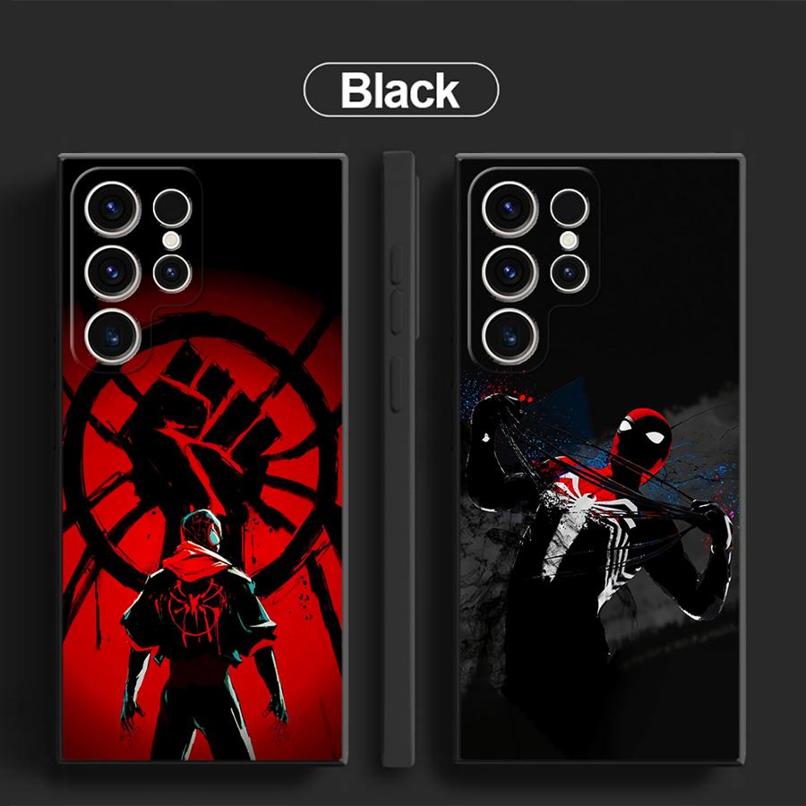 Funda Phone Cover Case for Samsung Galaxy S26 S24 Plus S20 Note 20 Ultra 8 9 10 S25 Ultra S23 S10 S9 S21 FE Marvel Black Red