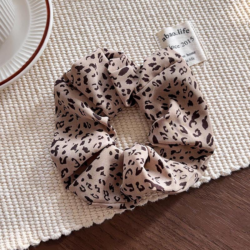 Retro großes Leopardenmuster Großdarm Haarband Koreanische Version 2026 neues Ballkopf Haarband Fauler Wind Kopfseil Haarschmuck