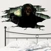 3D Halloween Wall Decals Removable, Skeleton Halloween Wall Stickers Halloween Floor Decals, Scary Wall Decals Stickers Decorations for Bedroom