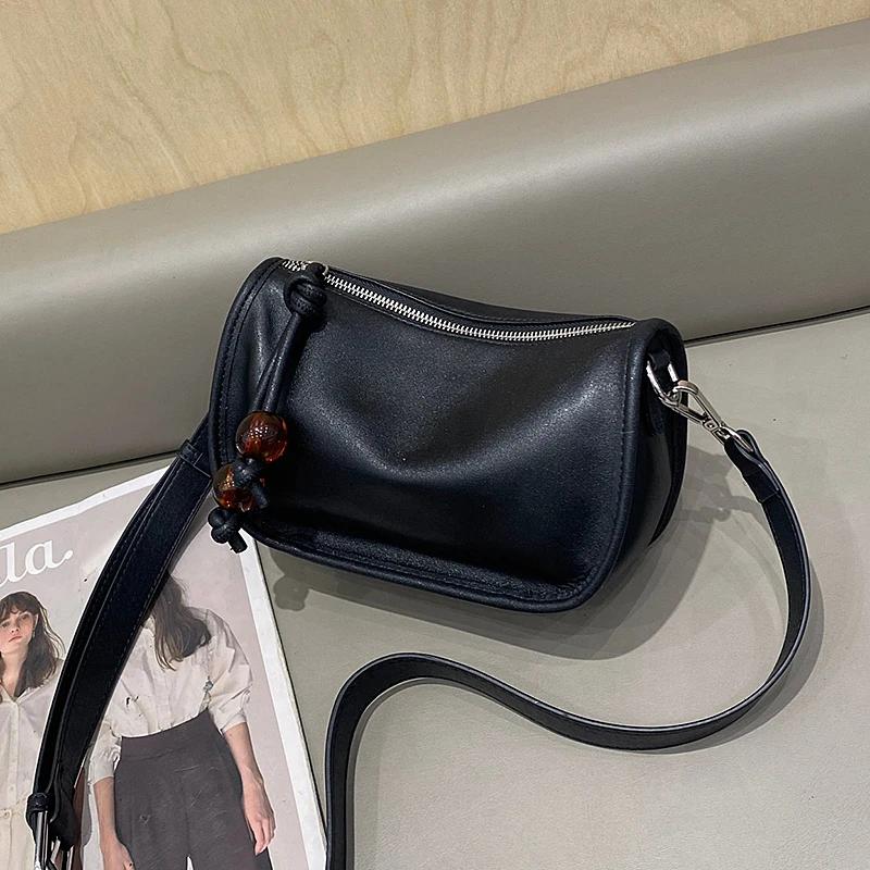 Women's Cow Leather Casual Shoulder Bags Ladies Soft Cowhide Retro Fashi Handbags Female Designer Luxury Crossbody Bags Lady