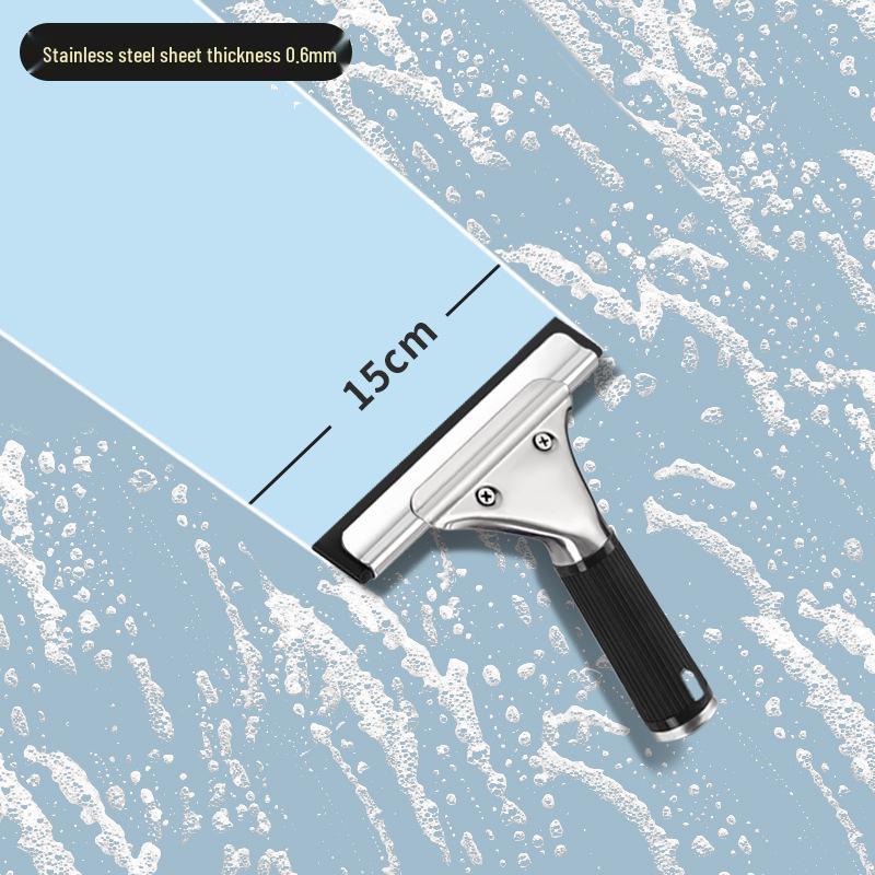Stainless Steel Glass & Window Cleaning Scraper with Retractable Squeegee