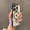 Luxury Wireless Charging Magsafe Transparent Phone Case For iPhone 11 12 13 14 15 16 Pro Max Plus Magnetic Bumper Back Cover