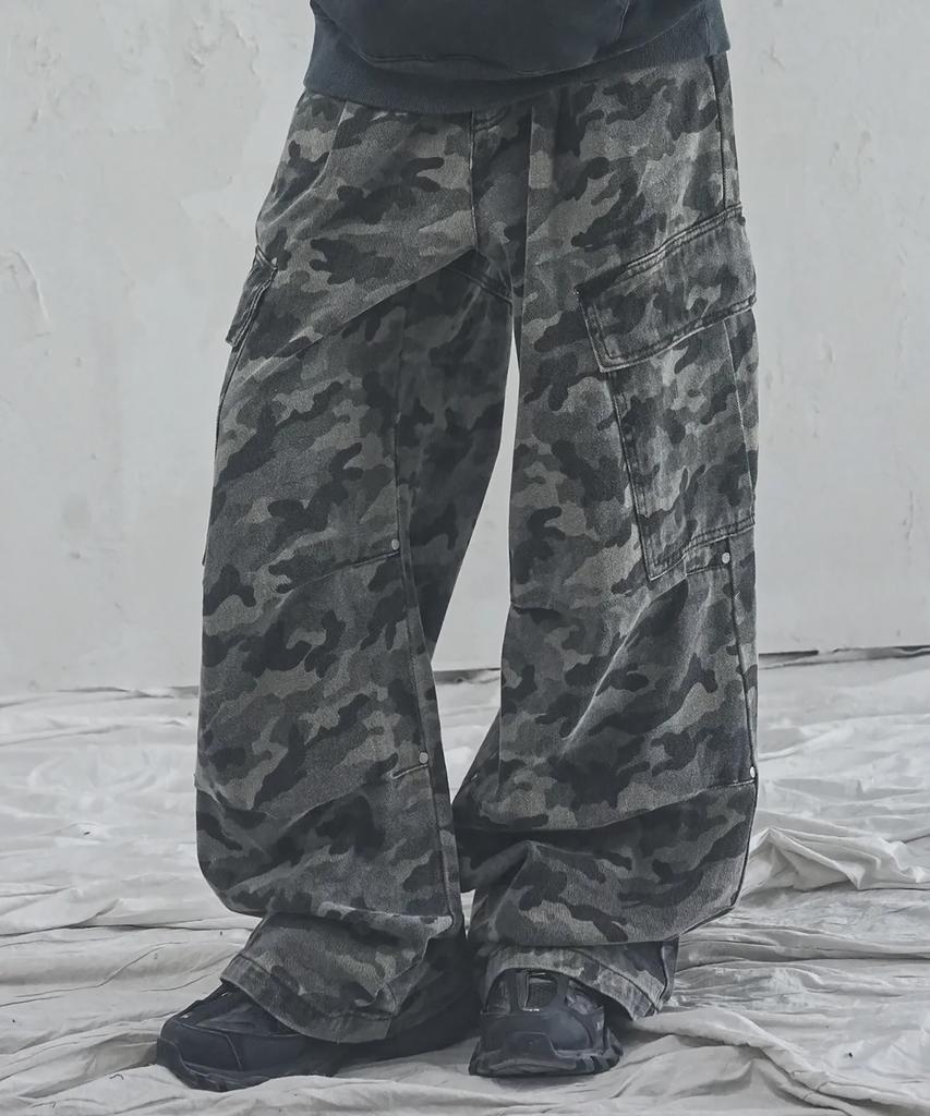 Urban Dress Side Big Cargo Pants Cotton Black (B Type)