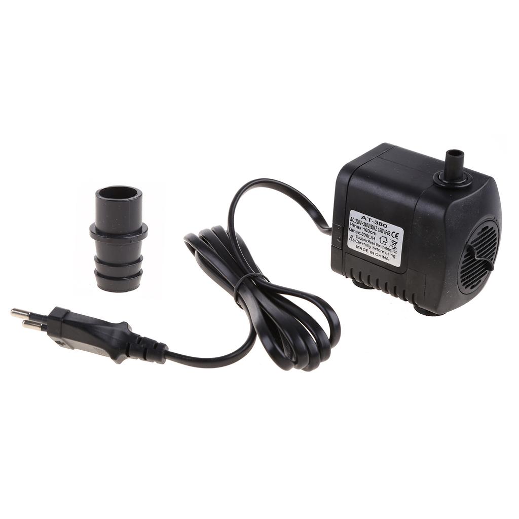 Mini Aquarium Pump Ultra Quiet Submersible Pump for Aquarium Fish Tank Fountain Hydroponics 220V 15W EU Plug 800L/H