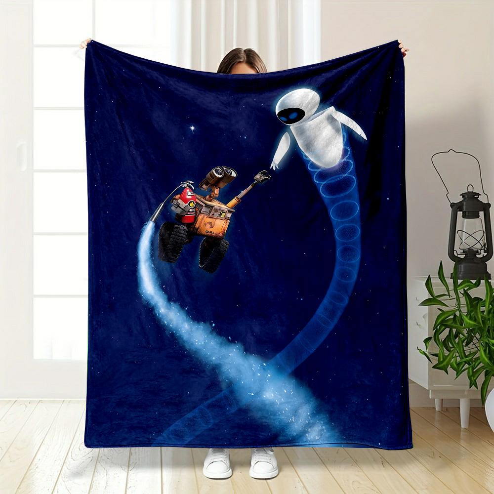 

Multiple Sizes Disney Walle Eve Pattern Blanket Warm Soft Fluffy Kids Adult Sofa Bed Throw Blanket Suitable Travel Camping RV 75x90cm