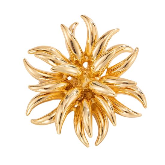 Metal Sparkler Brooch for Women, Abstract Daisy Pin, 2 In 1 Convertible Ring Corsage for Coat Suit Jacket, Trendy Gift
