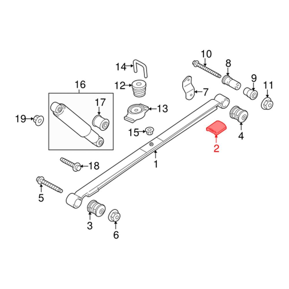 Bakfjæring Bladfjærinnsats 4T1Z-5586-A For Ford Transit Connect 2010-13