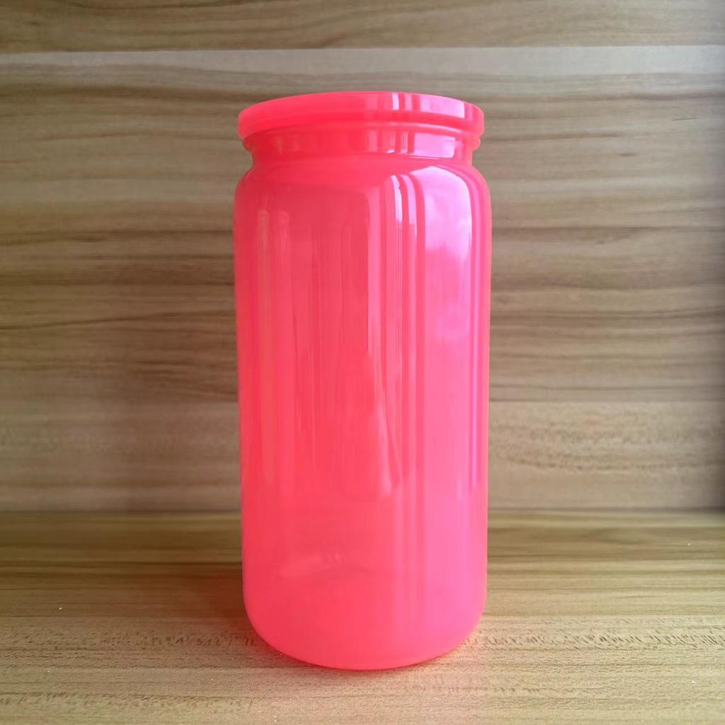 Summer Plastic Straw Cup Solid Color Crushed Ice Cup Student Single-layer Plastic Straw Cup Small Fresh Straw Cover