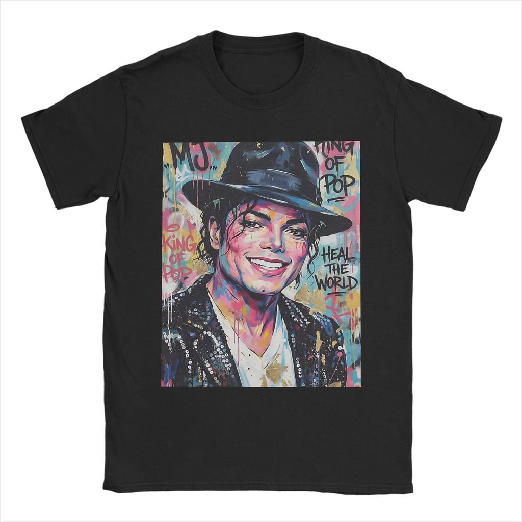 Earth Day Walk For Mj T Shirt Unisex Unisex Pure Cotton Funny Tshirt Round Neck Heal The World Tee Shirt Short Sleeve Tops Big Size