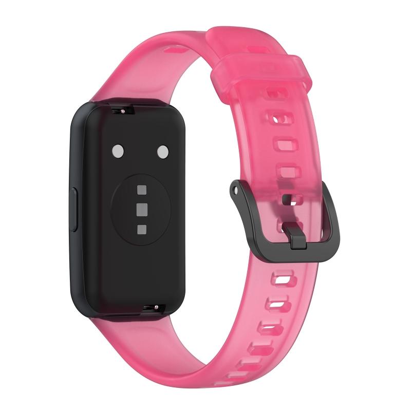 Schnellverschluss Smartband Ersatzband Durchscheinendes Silikon Armband Armreif für Huaweiband 7 Weiches Armband 1 Stück
