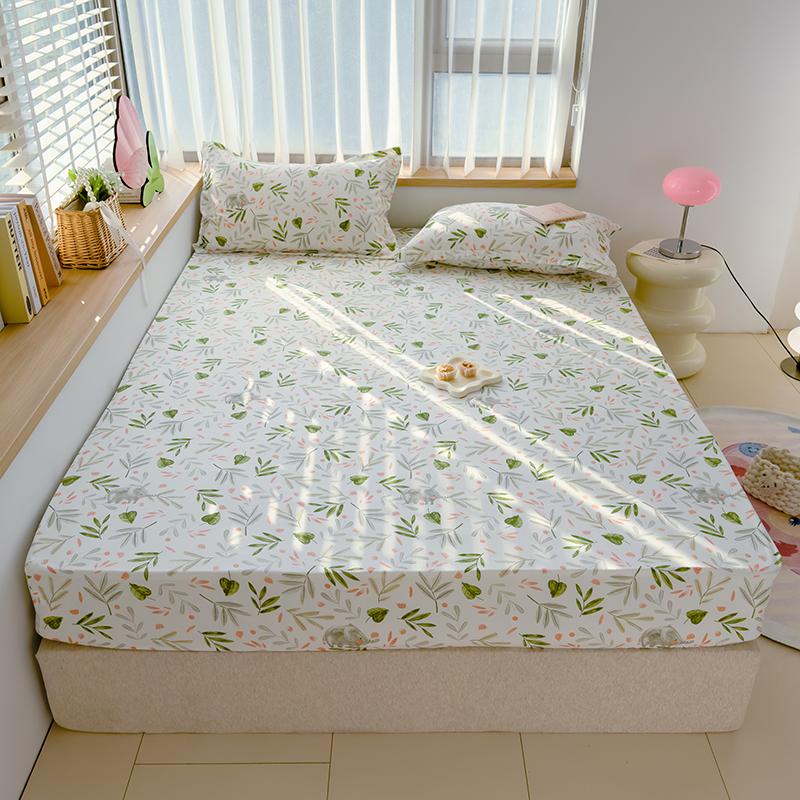 Hautfreundliches Spannbettlaken Blumenmuster Matratzenbezug Elastische Bettlaken Matratzenbezüge Heim Bettbezüge(Kein Kissenbezug)