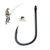 Black Sharp Barbed Fish Hooks with Durable High-Carbon Steel Material Suitable for Saltwater Freshwater