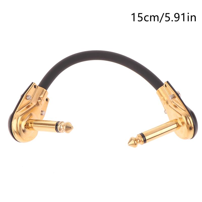 

1Pc Guitar Patch Cables Right Angle 15/30Cm 1/4 Guitar Cable For Guitar Effect Pedals Patch Cord Audio Cable 15CM