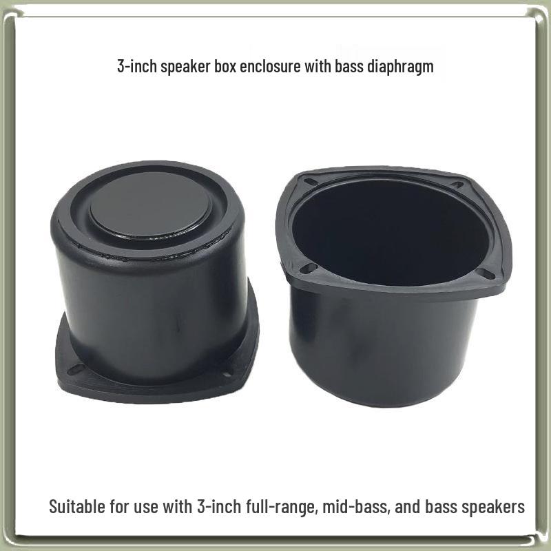 3-Inch Speaker Enclosure with Bass Diaphragm for Home Audio, Electric Vehicles, and Motorcycle Horn DIY Projects