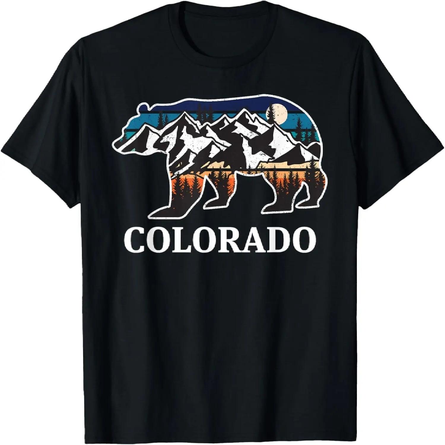 

Colorado Bear Treeline Hike Mountains Nature Graphic Tees T-Shirt XXXXXL чорний