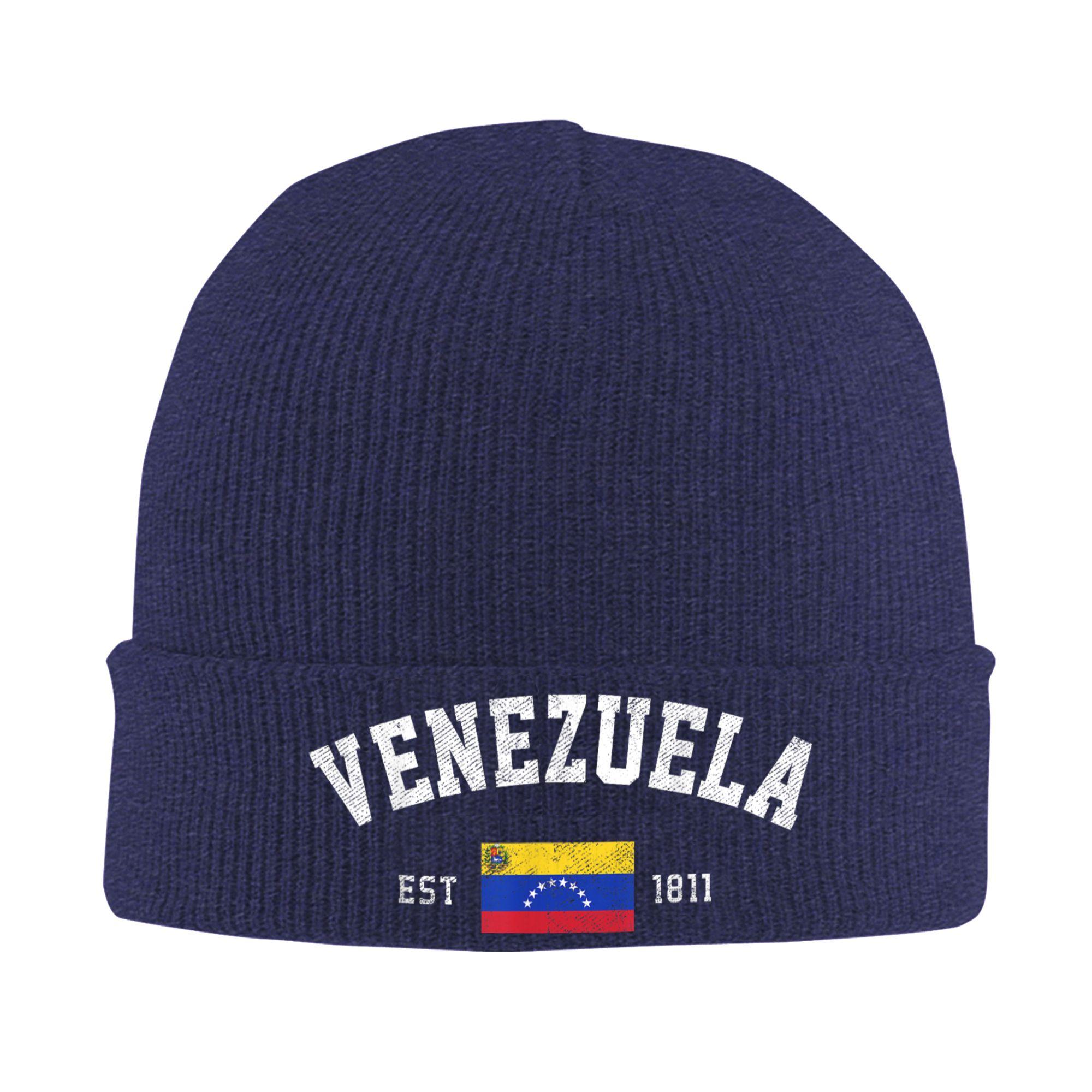 

Venezuela Est. 1811 Venezuelan Flag Bonnet Hats Beanie Hats Autumn Printed Knitting Hat Hip Hop Unisex Outdoor Sport Elastic Cap One Size