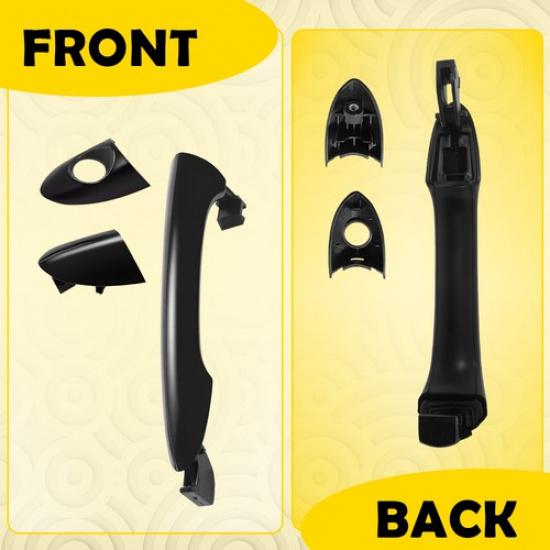 Front Outside Door Black Exterior Handle LH&RH Side For Hyundai Sonata 2011-2015