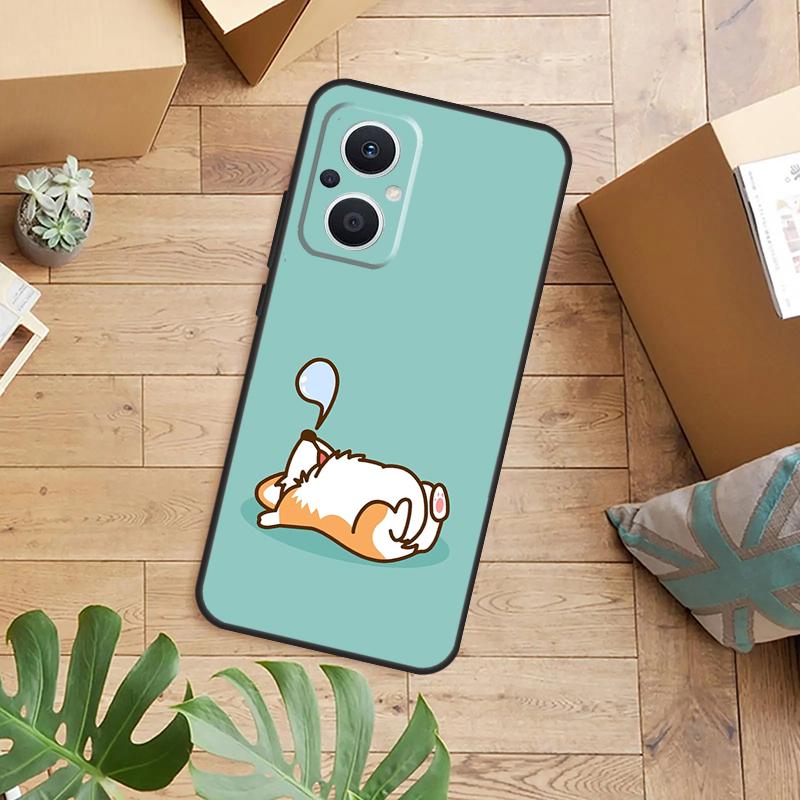 Cartoon Corgi Dog Phone Case For OPPO Reno 14 12 11 13 F 10 Pro 8T 7 8 Lite OPPO Find X8 X6 X5 X9 Pro Cover