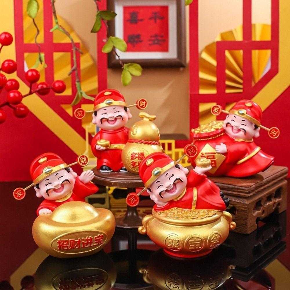 God of Wealth God of Wealth Figurines Resin Car Interior Ornament  Chinese New Year Gift