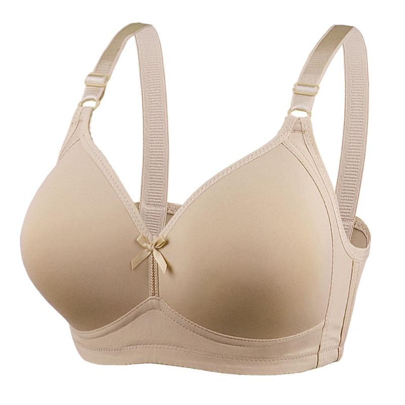 Plus Size D Cup Thin Wireless Push Up Bra For Women