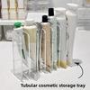 7-Slot Transparent Plastic Hand Cream Organizer Multi-Functional Makeup Holder for Home Office Bathroom Dressing Table Sorting