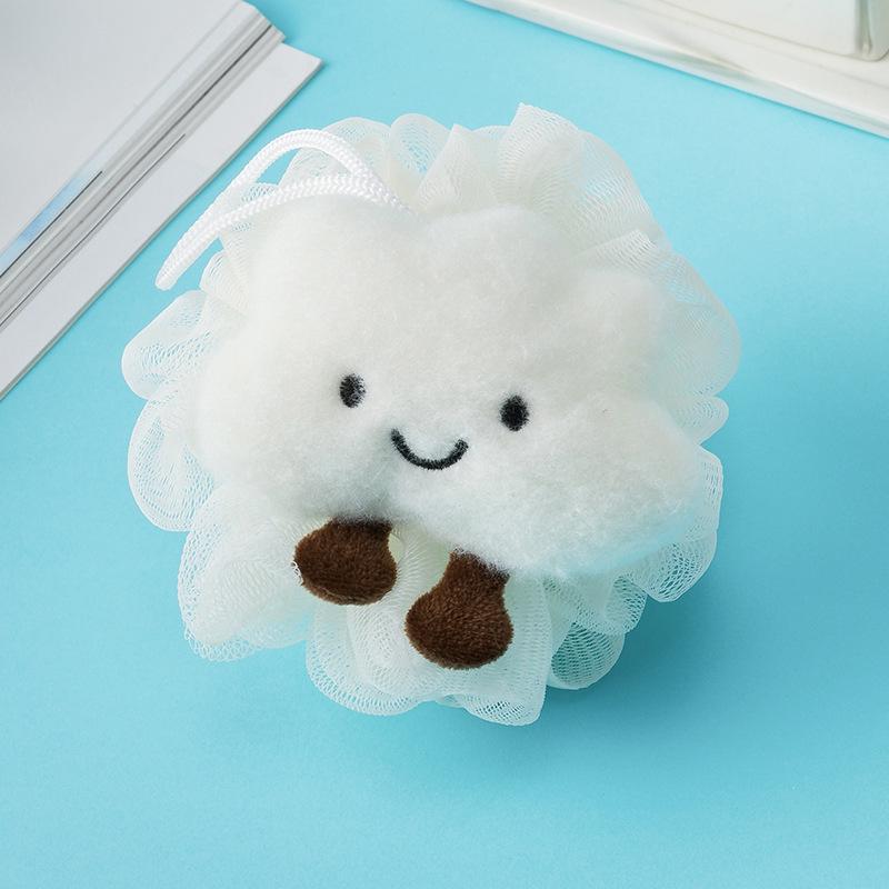 Creative Fruit Bath Flower: Cartoon Bath Ball & Foaming Net Scrubber