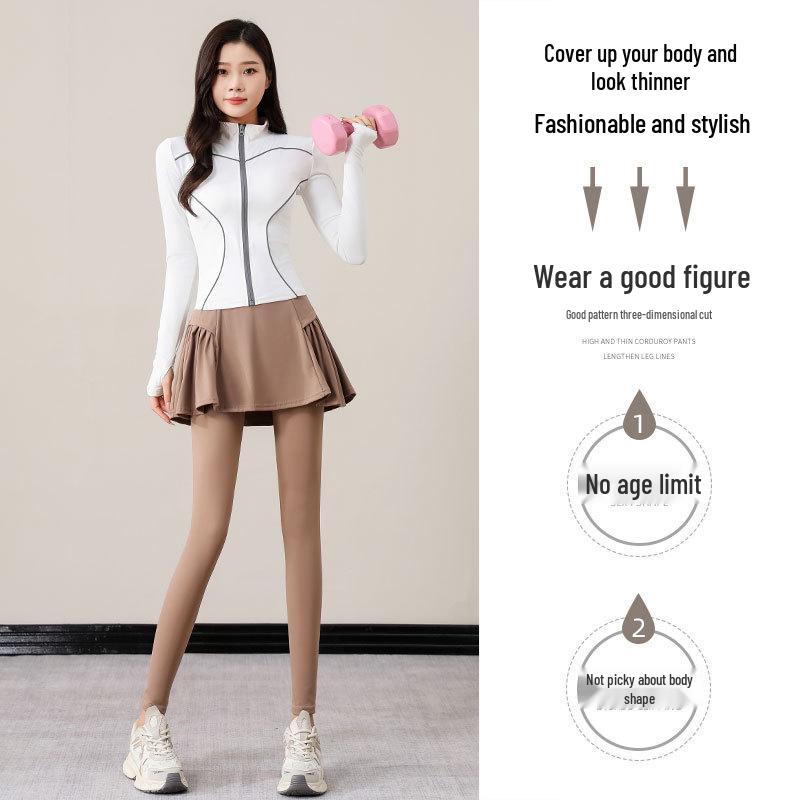Womens' High-End Autumn/Winter Sports Set: Tennis, Running, Yoga, Skort Fit