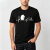 Soft Cotton Unisex Tshirt Simple White Hedgehog Heartbeat Design Animal Enthusiast Oneck Lovely Wildlife Casual Tee Tops