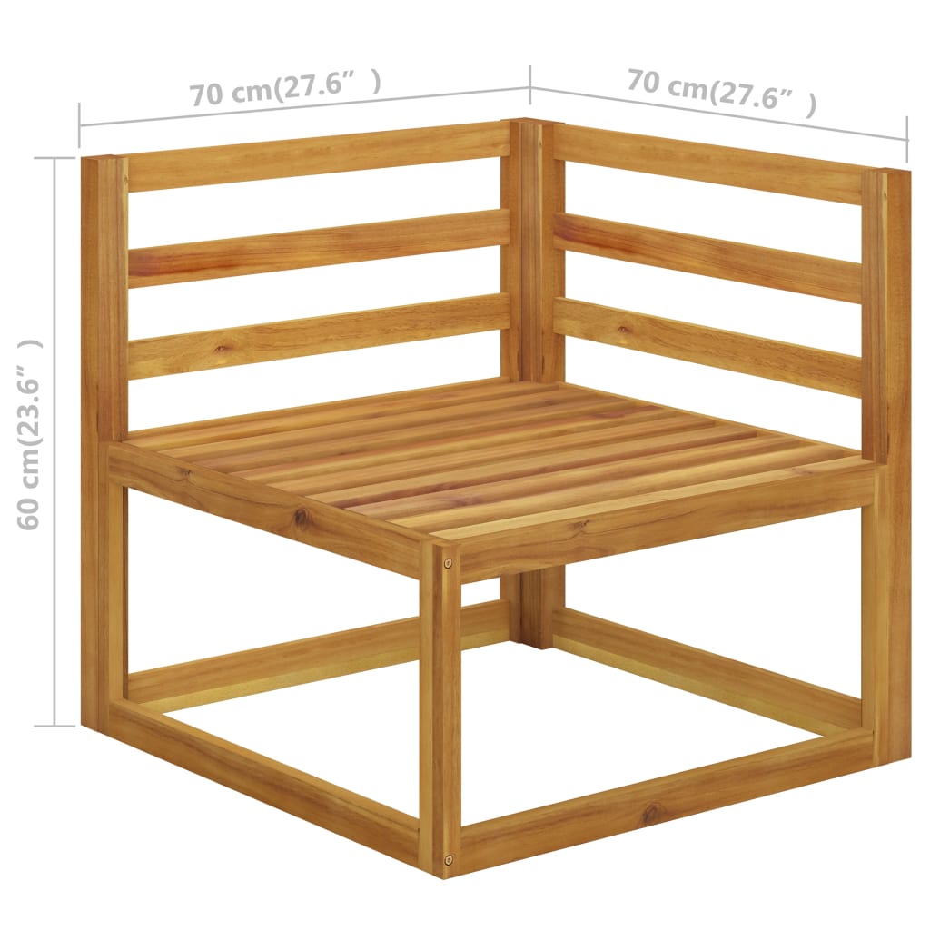 8 Piece Garden Lounge Set with Cushions Solid Acacia Wood