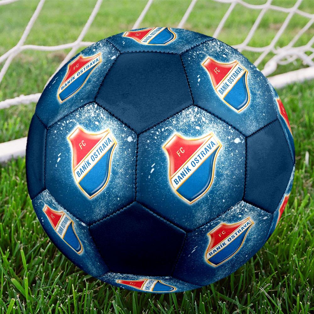 Banik Ostrava FC Size 5 Soccer Ball, Machine-Stitched PVC, Durable & High Bounce, All Ages Fit, Fan Merchandise, Matches & Outdoor Use.